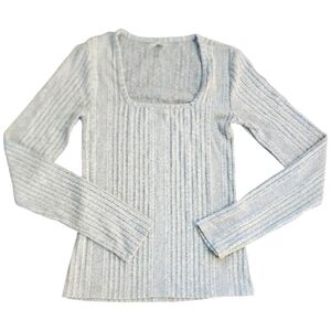 MUDD NWOT Gray Square Neck Sweater